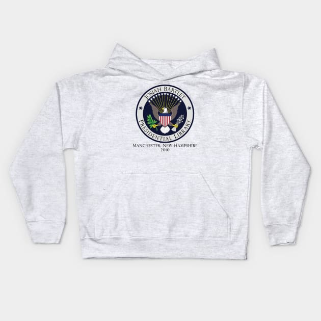 West Wing - Josiah Bartlet Presidential Library Kids Hoodie by pscof42